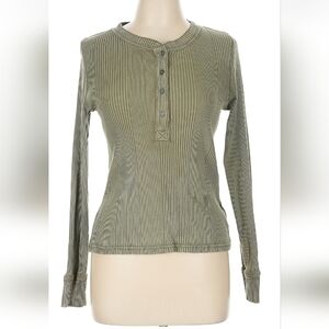 Aerie Sage Ribbed Long Sleeve Top